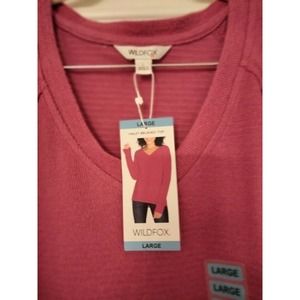 Wildfox rayon blend haley brushed soft sweater women size large